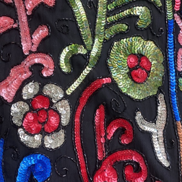 Vintage Jakelin Designs Sequin Silk Jacket - Picture 7 of 16